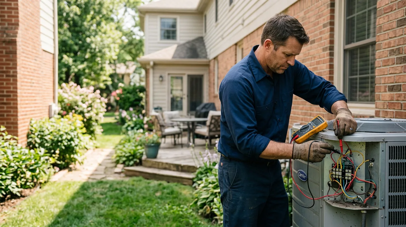 HVAC technician working near Hannastown, PA